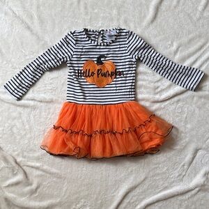 Striped Pumpkin Tutu Dress for Kids